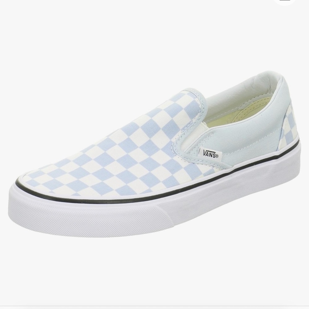Blue checked vans. Size 8.5.